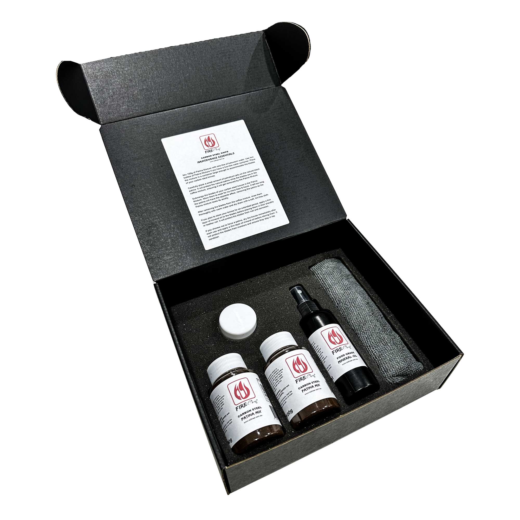 OZ Braai FireChef Carbon Steel Knife Maintenance Kit