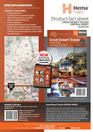 Hema Great Desert Tracks Central Sheet