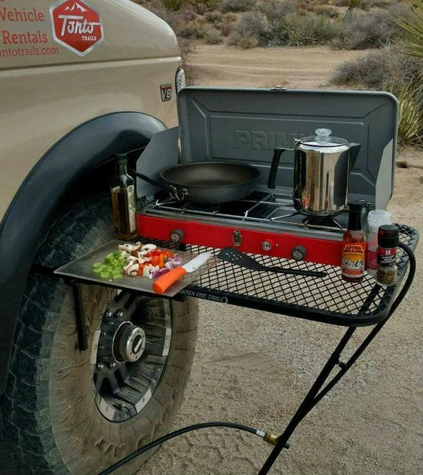 The Original TailGater Tire Table Standard Steel Black Go