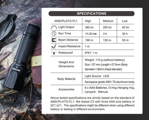 Nextorch C-Series High Performance Torch NXC3 - AAA Batteries