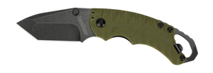 Kershaw Shuffle II Tanto Olive Handle Tanto Blade