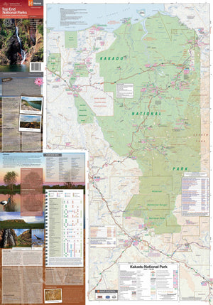 Hema Fold Out Maps Top End National Parks: Litchfield, Katherine & Kakadu