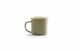 Barebones Enamel Two Tone Mug Set -Olive Drab (Set of 2)