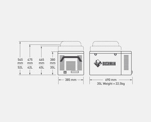 Bushman Fridge 35L with Extension to 52L SC35-52