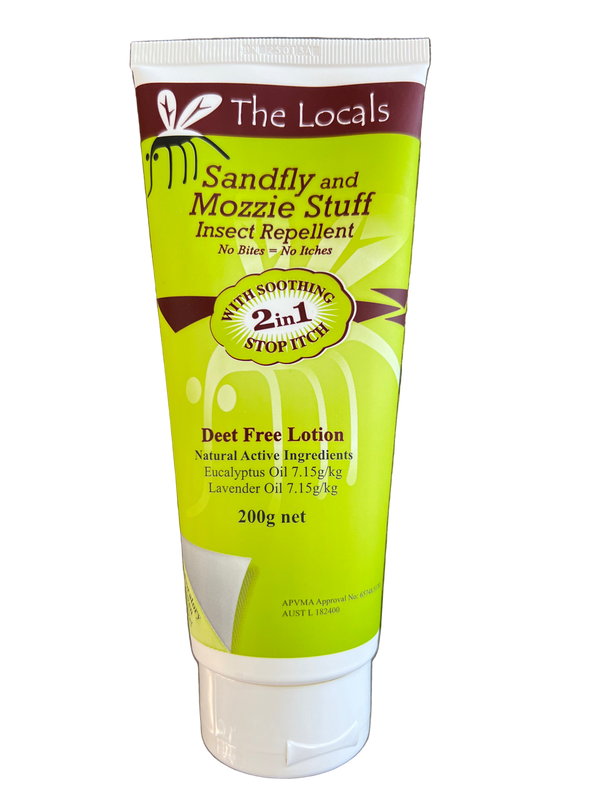 The Locals Lotion Sandfly & Mozzie 200gm Insect Repellent Stop Itch