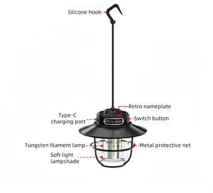 Red Roads Portable Camping Light Chandelier