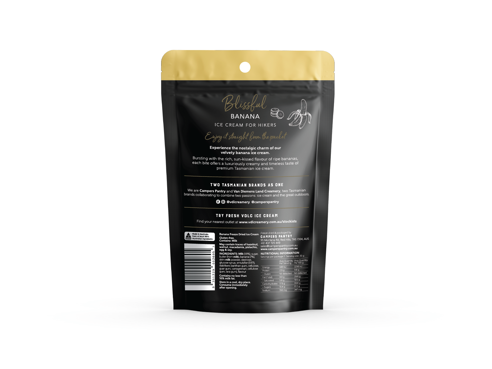 Campers Pantry Freeze Dried Icecream 30g - Banana