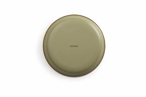 Barebones Enamel Two Tone Salad Plate Set -Olive Drab (Set of 2)