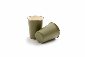 Barebones Enamel Two Tone Tall Cup Set -Olive Drab (Set of 2)