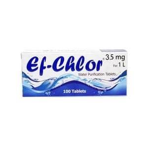 Ef-Chlor Water Purification Tablets 3.5mg=0.5L (100 tablets)