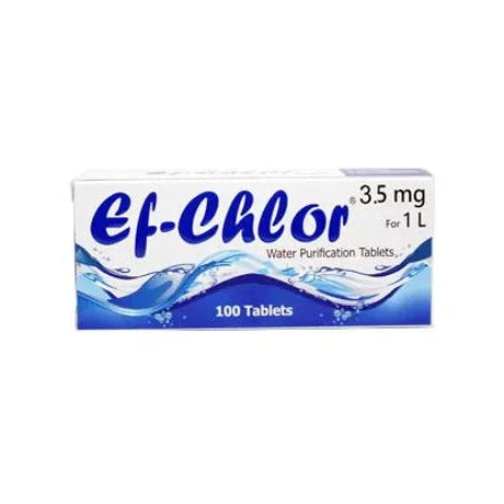 Ef-Chlor Water Purification Tablets 3.5mg=0.5L (100 tablets)
