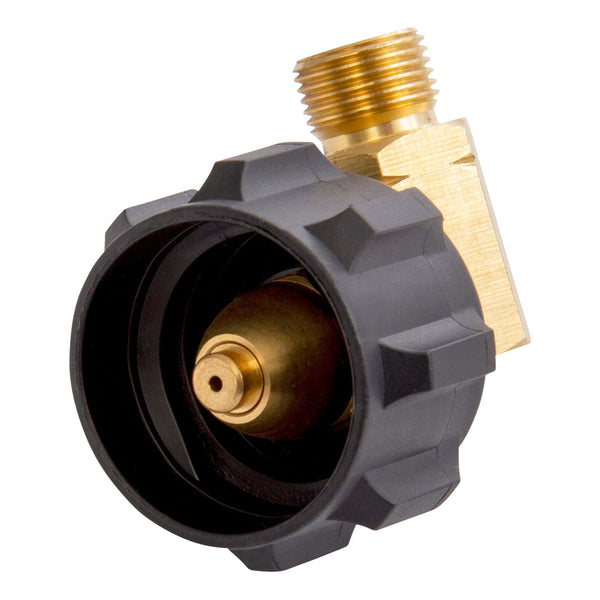 Gas Adaptor LCC27 - LCC27 Cylinder to 3/8" BSPP LH 90 Degree