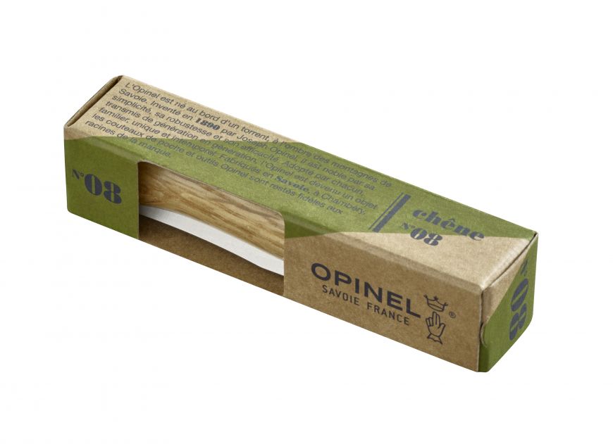 Opinel Traditional #08 S/S 8.5cm - Olivewood, Oakwood or Walnut Handle