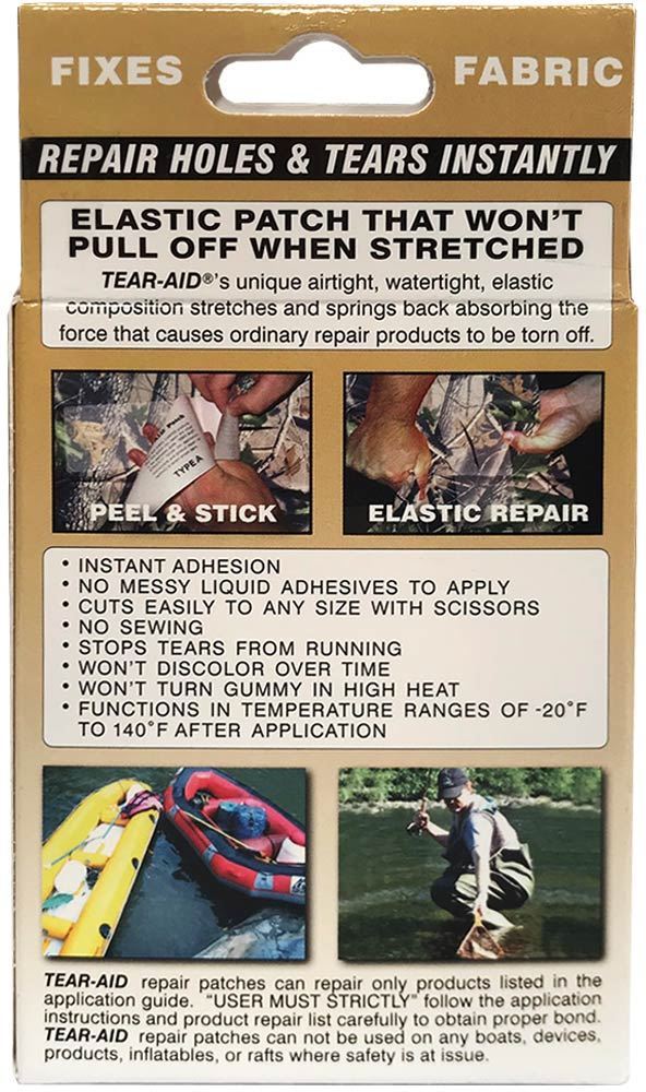 Tear Aid Fabric Type A Gold (TAO) Repair Kit