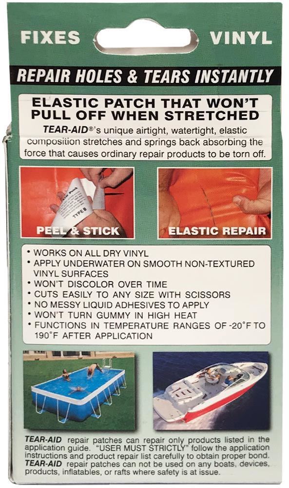 Tear Aid Repair Kit Vinyl (TAV) Type B Green