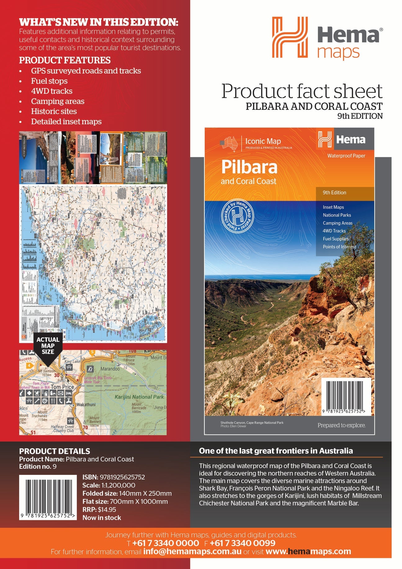 Hema Pilbara & Coral Coast Map