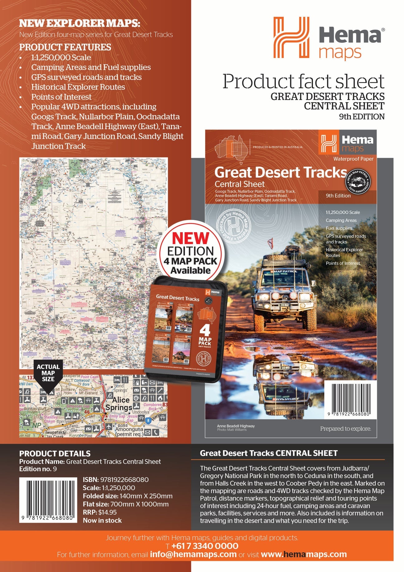 Hema Great Desert Tracks Central Sheet