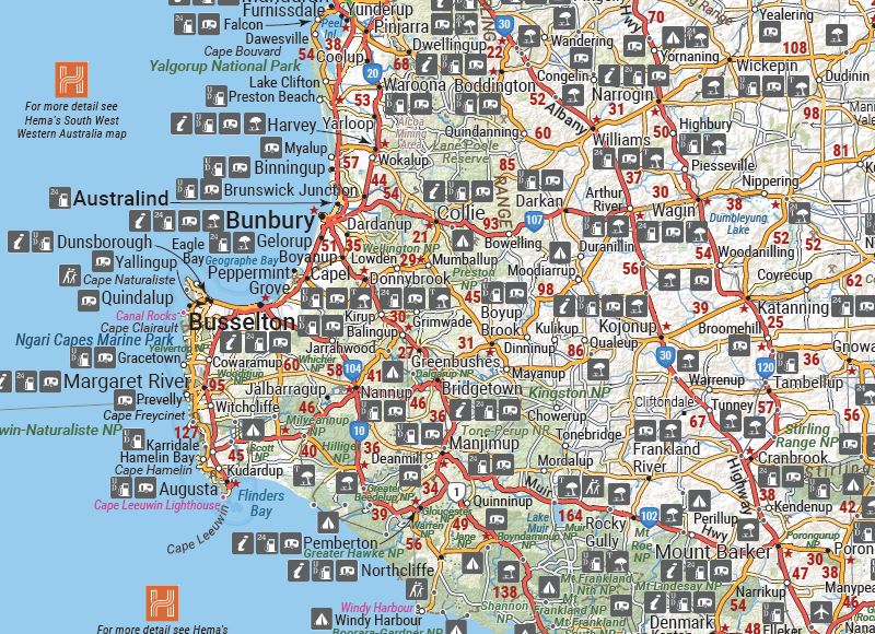 Hema Western Australia Handy Map