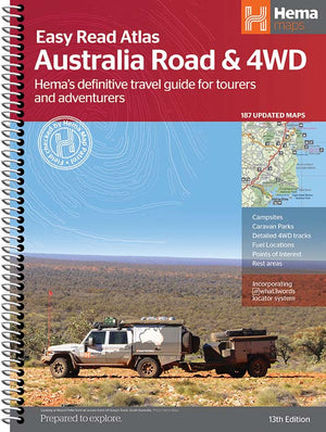 Hema Australia Road & 4WD Easy Read Atlas 292x397mm 13th Edition