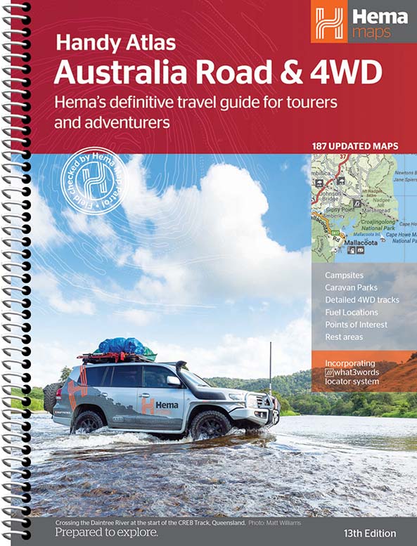 Hema Australia Road & 4WD Handy Atlas 185x248mm 13th Edition