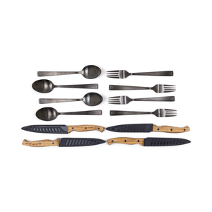 Campfire 12 Piece Cutlery Set with Storage Roll