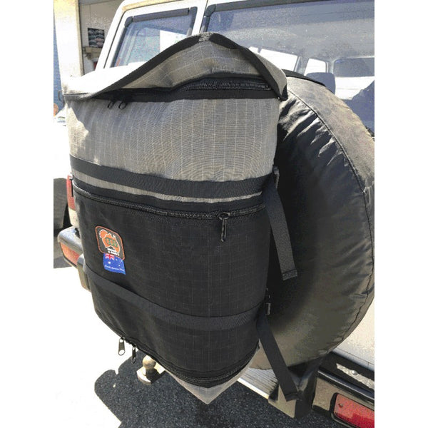 AOS Canvas Spare Wheel Storage Bin / Bag - Grey