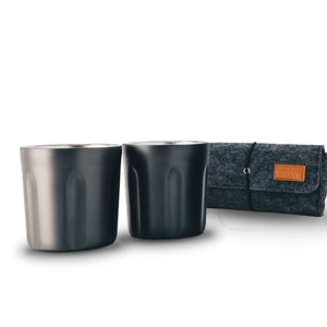 High Camp Flasks Tumbler 2 Pack & Soft Case