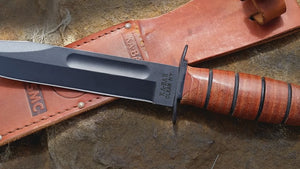 Ka-Bar USMC Knife Utility Leather Handled