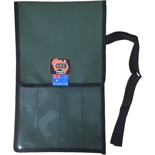 AOS Canvas Knife Wrap 4pc - Clear Front