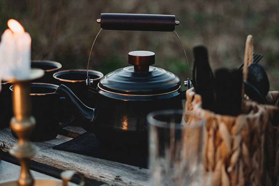 Barebones Enamel Teapot - Slate Gray