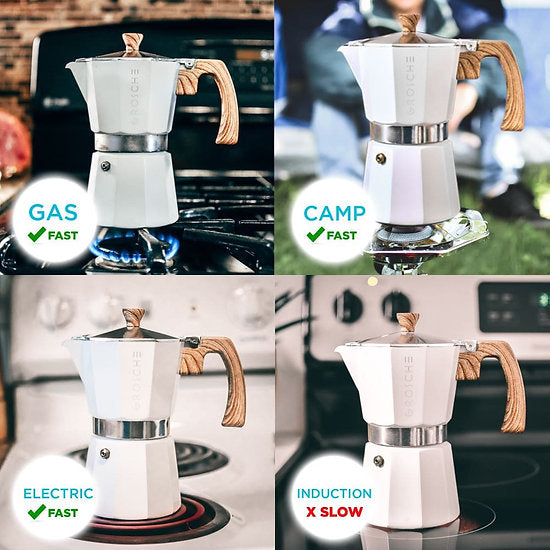 Shop Grosche Milano Stone Stovetop Espresso Maker, 9 Cup Moka Pot &  Electric Coffee Grinder Bundle