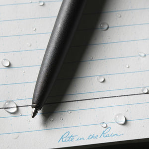 Rite in the Rain - All Weather Metal Clicker Pen w/Clip Refillable -  Black Ink