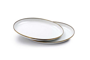 Barebones Enamel Deep Plate Set of 2