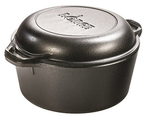 Lodge Cookware 5 Quart Cast Iron DOUBLE Dutch Oven