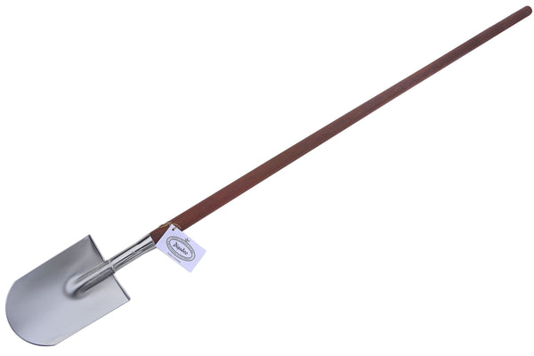 Digadoo Full Length Camping Shovel - 1300mm Full Length Timber Post Hole Shovel – Round Blade