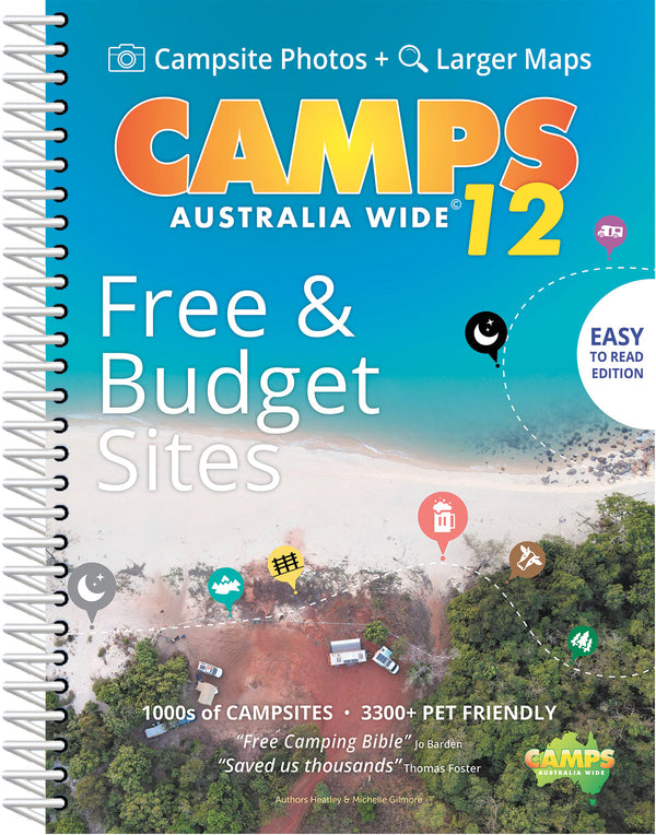 Hema Camps 12 Easy to Read, Campsite photos and larger maps (B4)