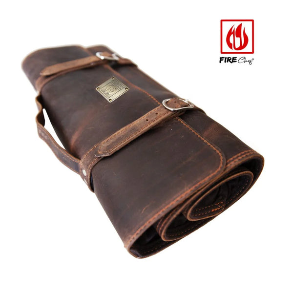 Oz Braai FireChef 5 Knife Leather Roll (Knives not included)