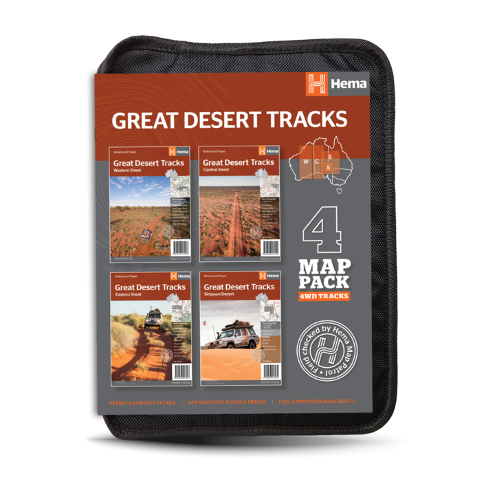 Hema Great Desert Tracks Map Pack