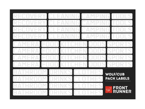 Front Runner Wolf/Cub Pack Campsite Organising Labels